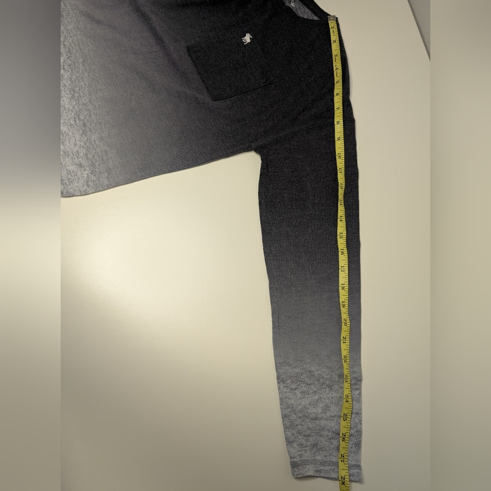 Abercrombie Kids Boys 13/14 Long Sleeve Shirt Black-Light Gray Gradient - Picture 7 of 9